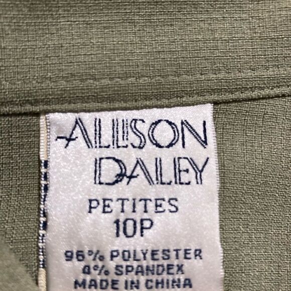 Army Green Button down Shirt Size 10 - Picture 6 of 6